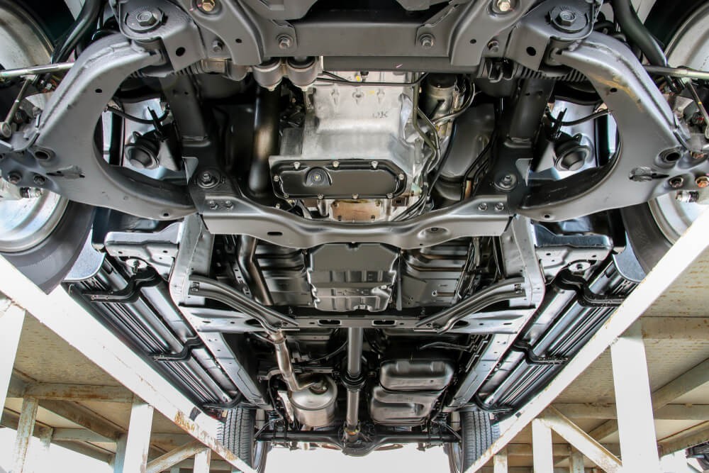 Undercarriage of car